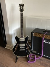 DC Angelico Excel Tour DC Mini Electric Guitar with Gig Bag Black