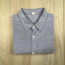 Lululemon Long Sleeve Commission Button Up Shirt Mens Size Large Chambray Blue