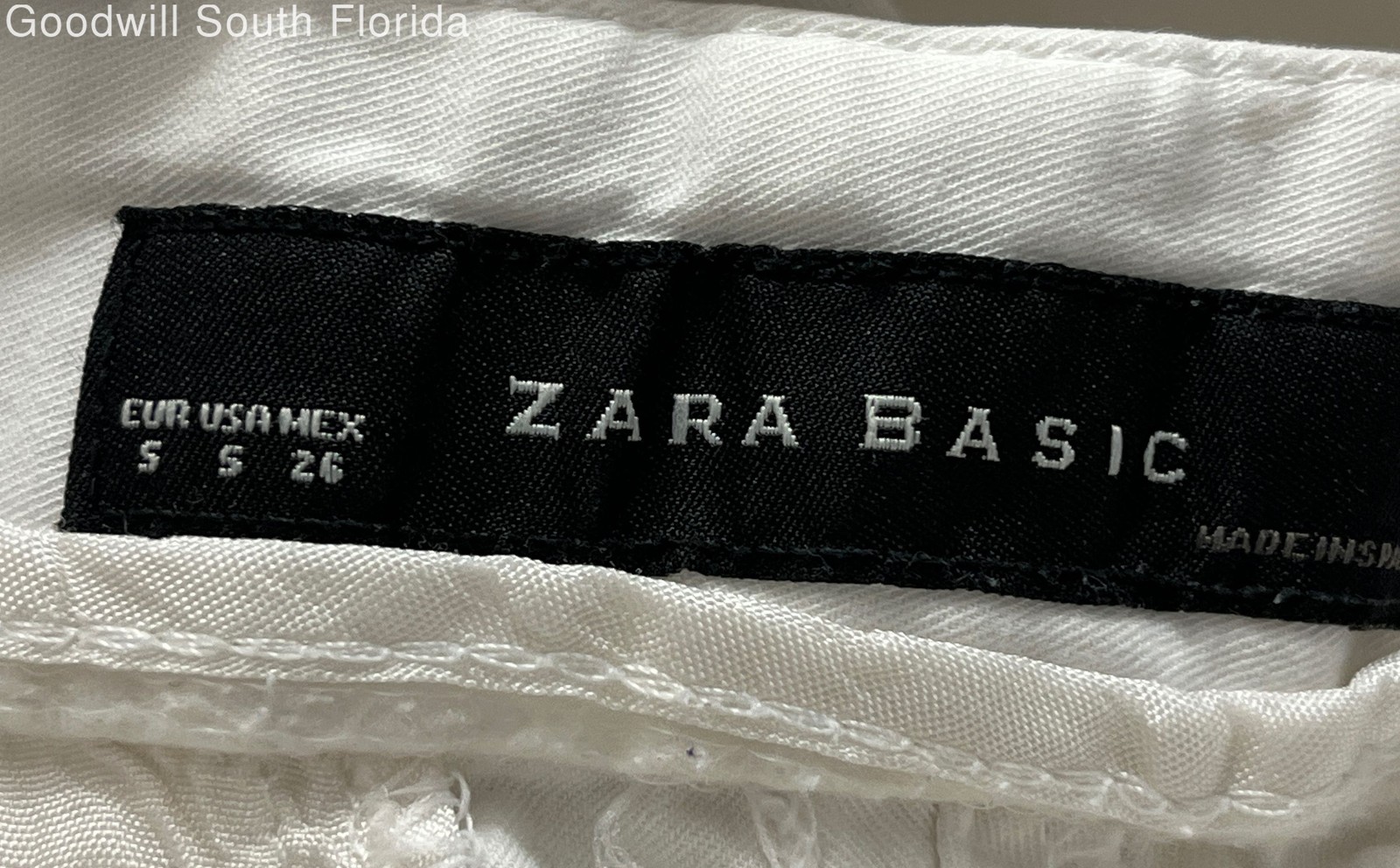 Zara Basic Womens White Flat Front Pockets Skinny… - image 3