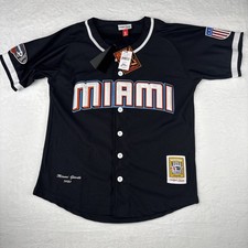 Miami Giants #51 Jersey Mens Small Black Headgear Classics Negro League Baseball