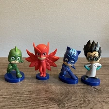 PJ Masks Lot Of 4 Toy Figures Or Cake Toppers 2” Tall - Frog Box Just Play