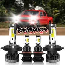 For Toyota Tacoma 2005-2011 LED Headlight Kit Hi Low+Fog Light Bulbs White 4Pcs