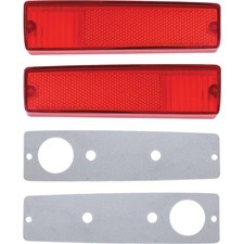 1970 Charger Coronet Rear Side Marker Lens And Gasket Set Red Pair 1970 Charger Coronet Rear Side Marker Lens And Gasket Set Red Pair