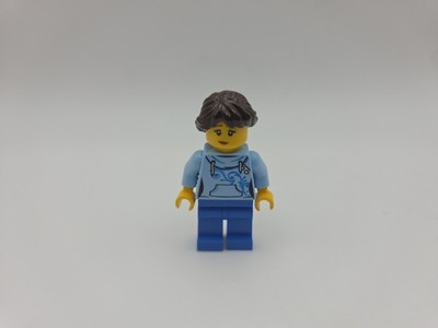 LEGO MOM Blue Sweatshirt front pocket Jeans Braided Hair Loving OH NO! Face