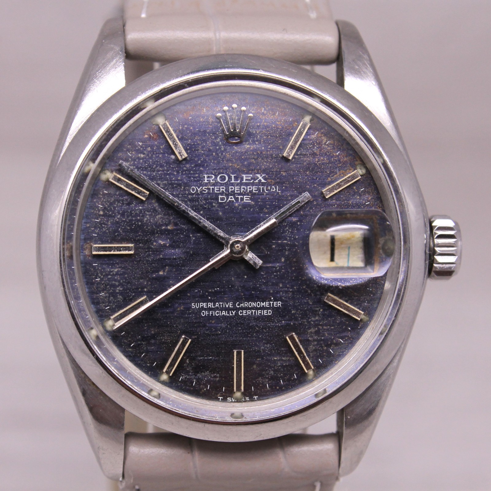 Rolex Date 1500 Steel Blue c.1570