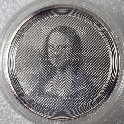 2021 Mona Lisa ICON 1 oz .999 Silver $5 coin TOKELAU Leonardo Da