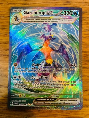 NM! Garchomp ex (245/182) Paradox Rift Special Illustration Rare Pokemon Karte!