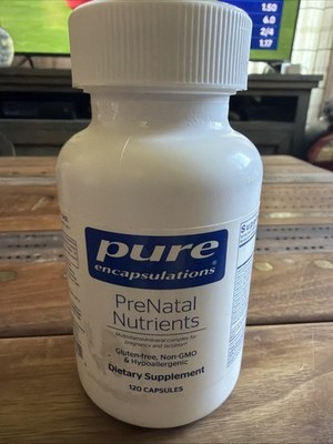 Pure Encapsulations PreNatal Nutrients, Pregnancy Support, 120ct, Exp 03/2027