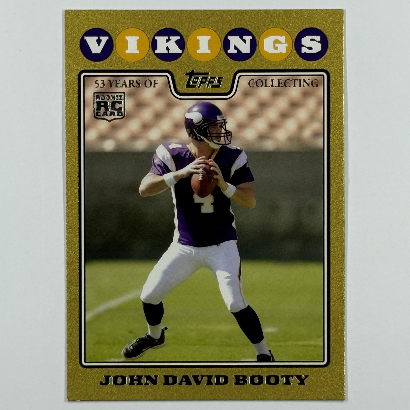 John David Booty 2008 Topps #336 Gold #/2008 Minnesota Vikings Rookie