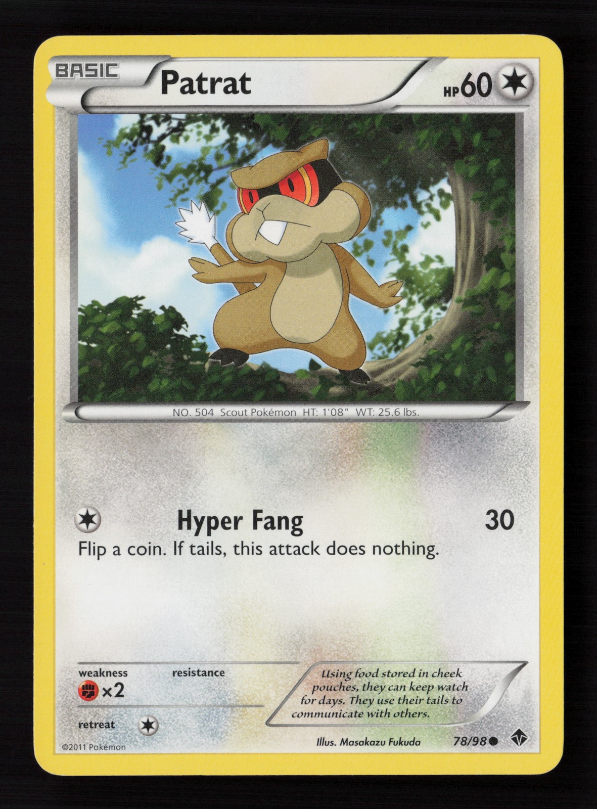 Patrat 78/98 Emerging Powers Pokemon Card