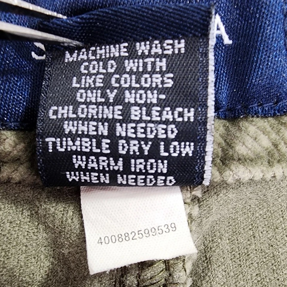 Pantalones Sonoma Life + Style para mujer 10P CORTOS verdes elásticos pana tiro medio ajustados Foto 4 de 4