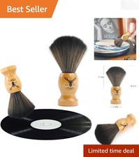Small Anti-Static Vinyl Record Cleaner Brush with Wooden Handle - Essential Care