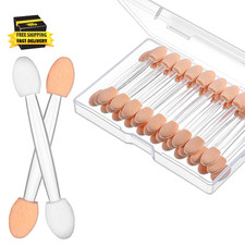 50Pcs Eye Shadow Applicators Eyeshadow Brush Disposable Double Sided Sponge Tip