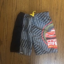 Disney Pixar Cars Lightning McQueen Swim Shorts Trunks, Size 5