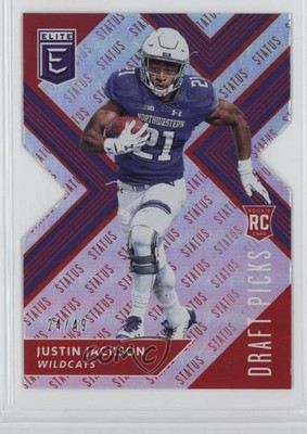 2018 Elite Draft Picks Status Red Die-Cut 24/49 Justin Jackson Rookie RC 7fb