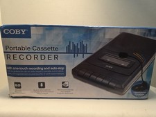 Coby Portable Cassette Recorder Black CVR 22 New In Open Box