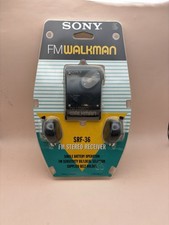 NEW VINTAGE SONY Walkman SRF-36 FM Stereo Receiver Portable Radio w/ Headphones