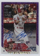 2023 Topps Chrome Rookie Purple Speckle Refractor 148/299 Ryan Aguilar Auto qw7