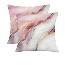 Abstract Pink and White Line Throw Pillow Covers 18x18 18X18Inch Wl-dp-ap-line