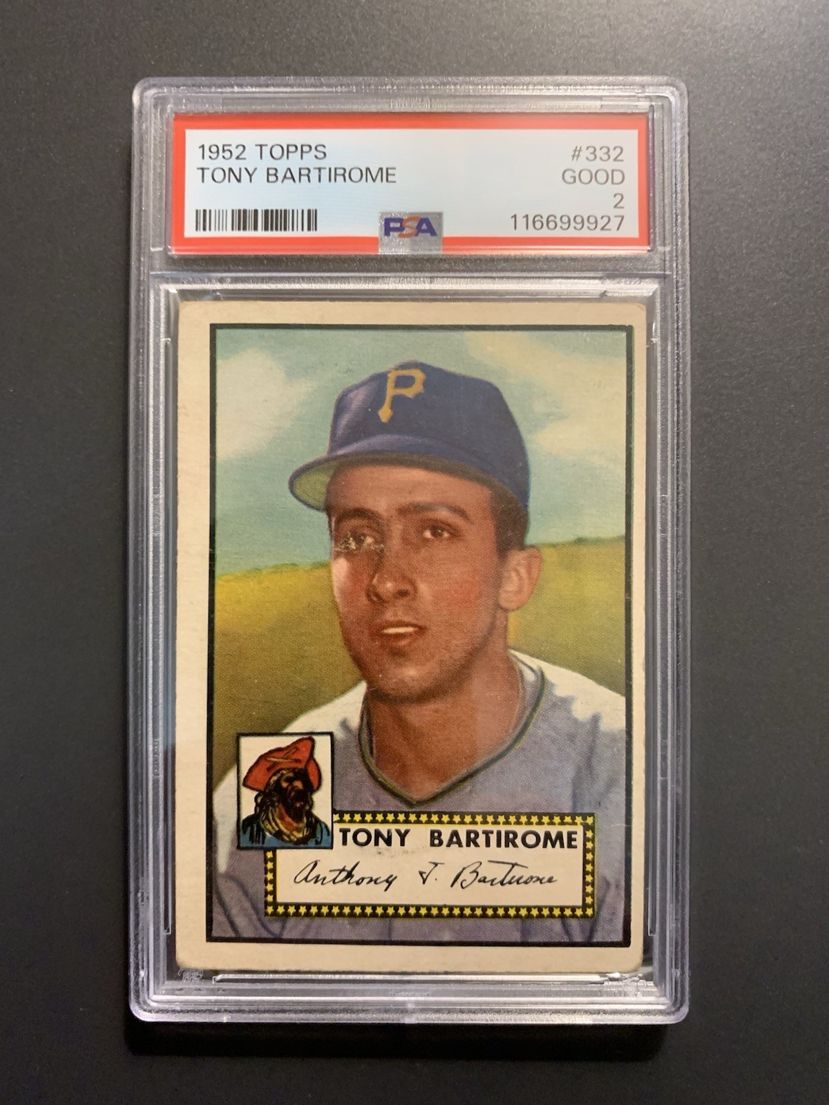 1952 Topps Tony Bartirome #332 PSA 2