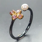 Handmade Natural Pearl Ring 925 Sterling Silver Size 7 /R460088