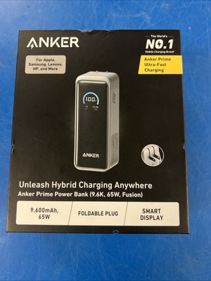 Anker 9600mAh 65W Foldable Plug Hybrid Charger A1339111-1 Brand New Sealed