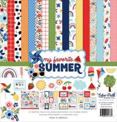 Echo Park MY FAVORITE SUMMER 12x12 Collection Kit Scrapbook