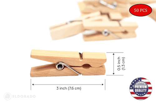 Clothespins Standard Natural Wooden Stain Proof 3 inch for Multipurpose - Picture 5 of 7