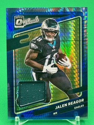 2021 Donruss Optic #TH-8 Jalen Reagor Donruss Threads Blue Hyper  235