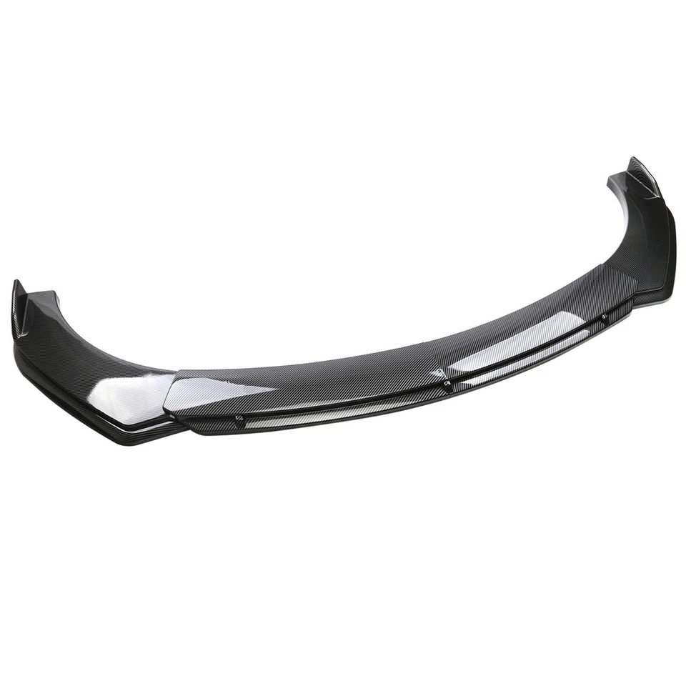 Carbon Fiber Front Bumper Lip Spoiler Splitter + Side Skirt Extension For Nissan - Image 3 of 4