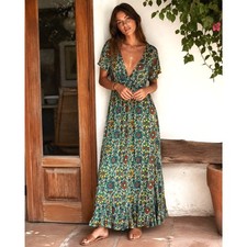 Rhode x Target Green Floral Maxi Dress  Women's Size 17