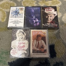 Lot Of 5 Sealed Vintage Country Cassette Tapes - Dolly, Willie, Roy