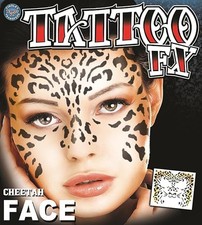 Csotume Face Tattoo: Cheetah