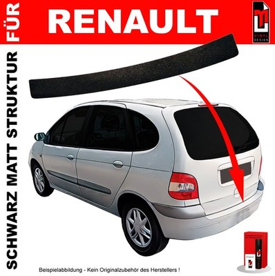 Lackschutzfolie Ladekantenschutz für Renault Scenic JA 1996-2003 Schwarz matt 