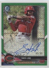 2018 Bowman Mega Box Chrome Mojo Refractor Green 45/99 Shed Long Auto 4k1