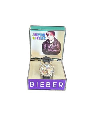 Justin Bieber True Belieber Watch Accutime Crystal Bezel In Box NEED BATTERY HTF