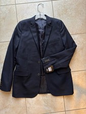 Nordstrom Kids Boys 2 Button Navy Blue Wool Suit Blazer Sports Jacket NWT 110
