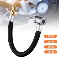 Car Tire Inflator Hose Extension Tube 10/20/30/60cm Air Pump Adapter Valve