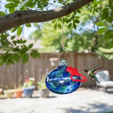 Hummingbird Feeder Hand Blown Glass Hummingbird Feeders for Outdoors Hanging New