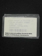 Vintage Laminated Blockbuster Video Membership Card Video Rental Brooklyn NY 90s