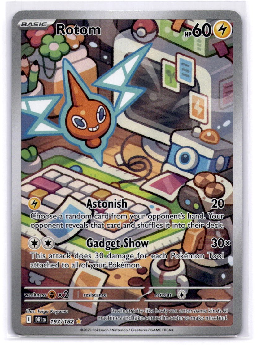 Rotom Illustration Rare SV10: Destined Rivals 197/182 LP-NM
