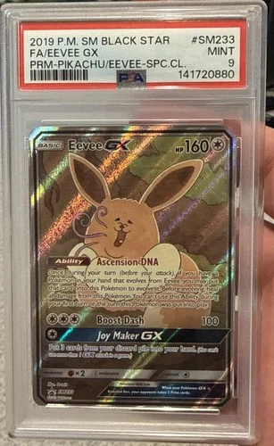 2019 POKÉMON SM BLACK STAR PROMO EEVEE GX #SM233 PSA 9 MINT