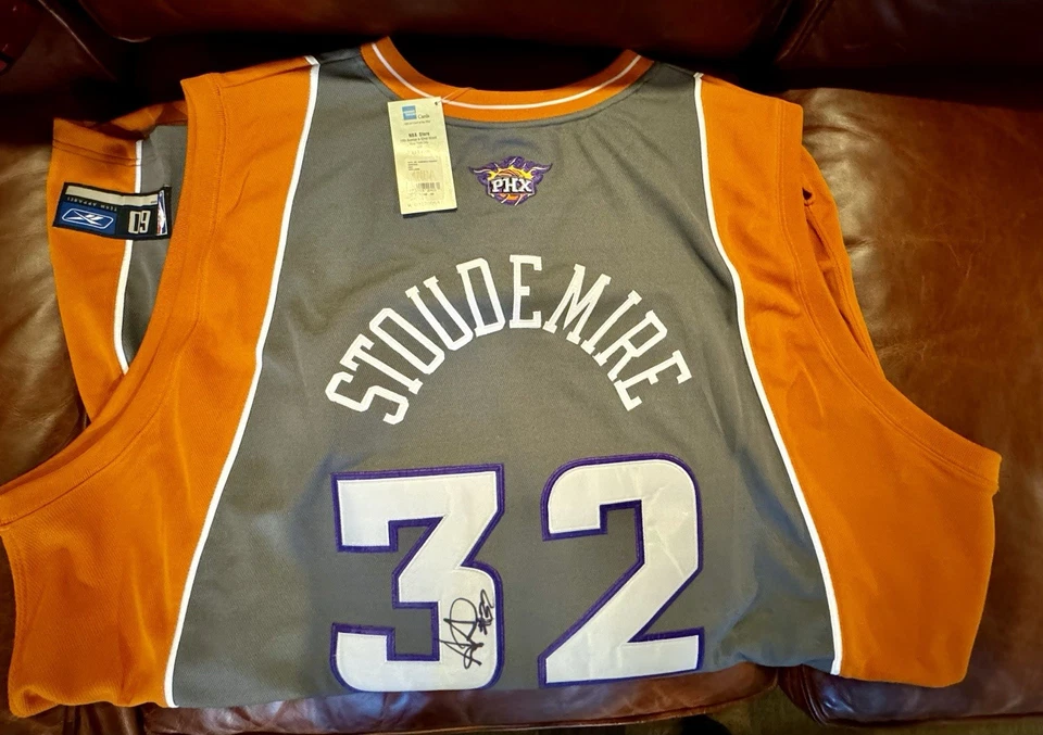 Camiseta deportiva Swingman de los Phoenix Suns de la NBA auténtica autógrafa firmada por Amare Stoudemire NY Foto 2 de 4
