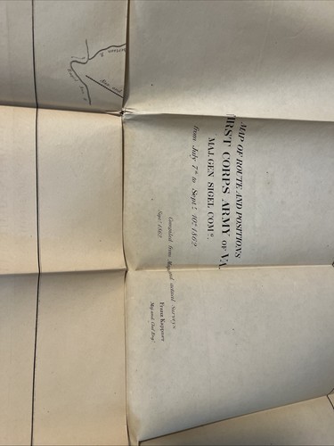 1863 Report Of Major John Pope Campaign In Virginia With Map; Signed - Imagen 8 de 12