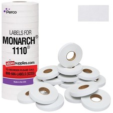 White Pricing Labels for Monarch 1110 Price Gun Sixteen 1 Sleeve,