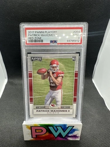 ROOKIE PATRICK MAHOMES II 2017 Panini Playoff -  #204 Red Zone PSA 9