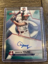 2025 Bowmans Best Quentin Young Auto Teal Refractor /15 On Card Auto