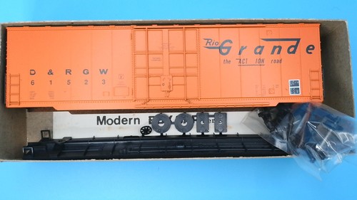 HO Roundhouse Rio Grande 50 pies de altura cubo caja coche kit D&RGW 61523 sin construir | Condition: Used