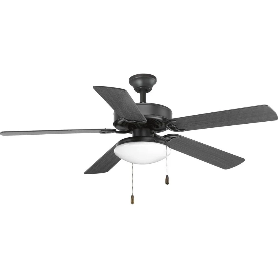 Two-Light Universal Opal Glass Fan Light Kit, Graphite - Image 3 of 4