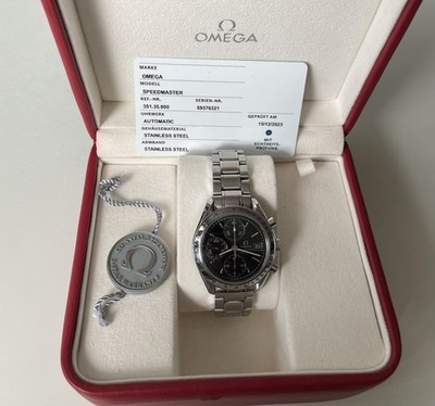 Omega Speedmaster Date 39mm Automatik 35135000 mit Box und Echtheitszertifikat